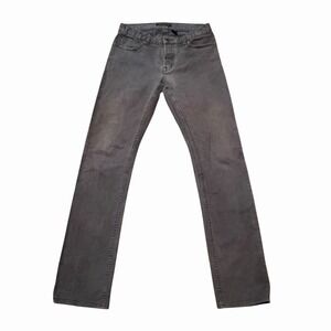 John Varvatos Bowery Straight Leg Button Fly Jeans Gray‎ Men's Size 30R (30x32)